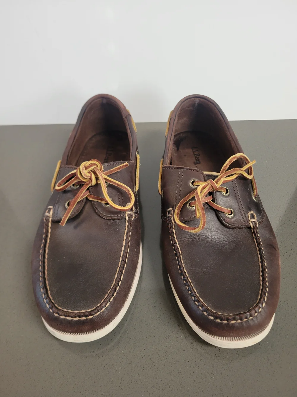 L.L. Bean Casco Bay Leather Boat Shoes - Men's Size 10.5 EE (Wide)